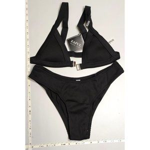 NWT Zaful Small Triangle bikini set Black